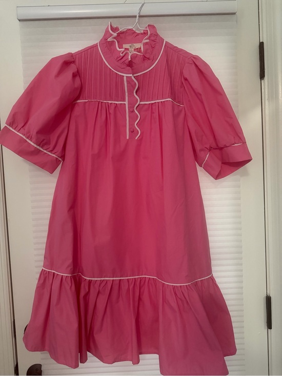 entro Dresses & Skirts - Pink Ruffle-Trim